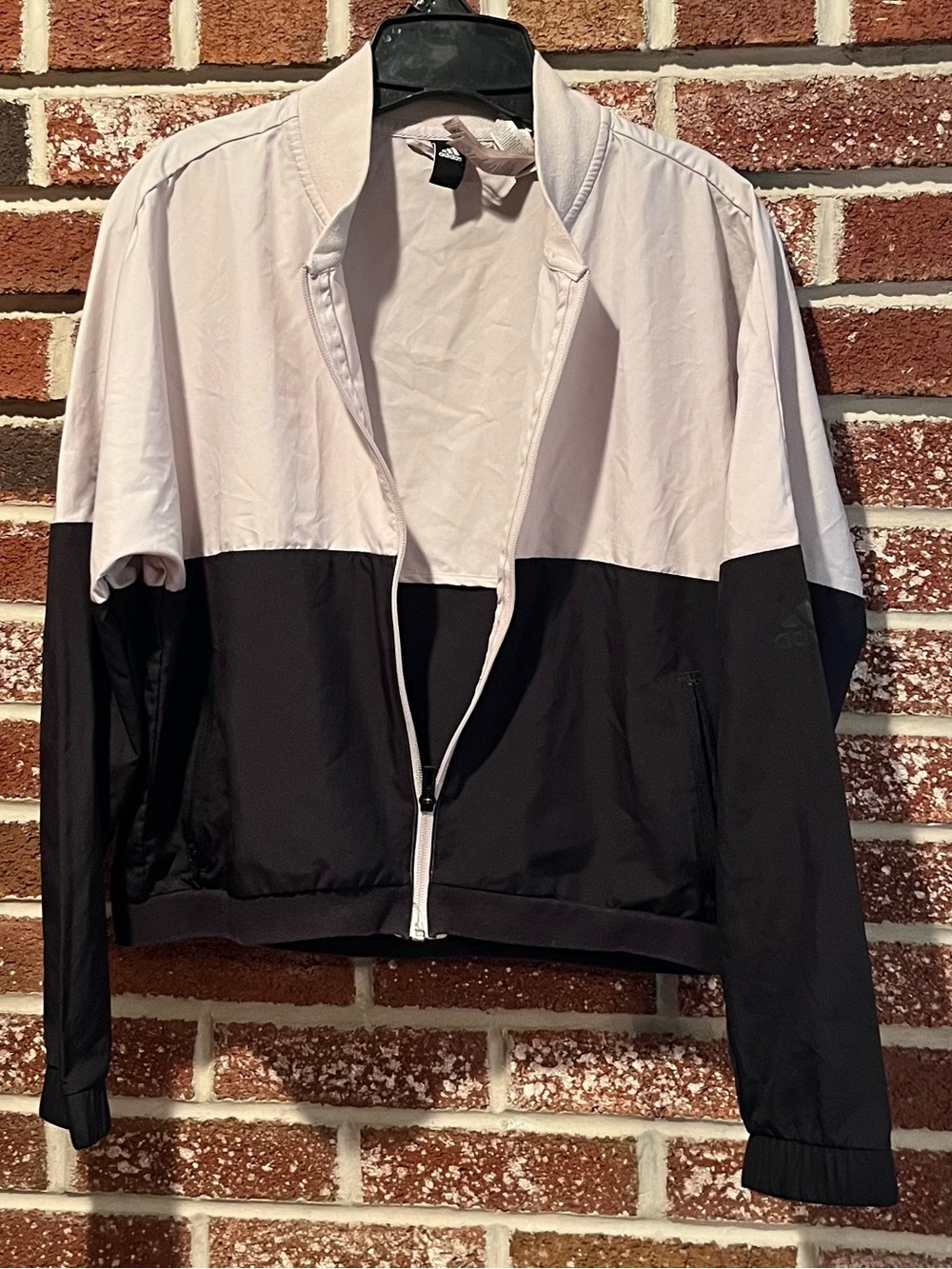 ADIDAS - Gray and Black Colorblock Women's Zip Jacket